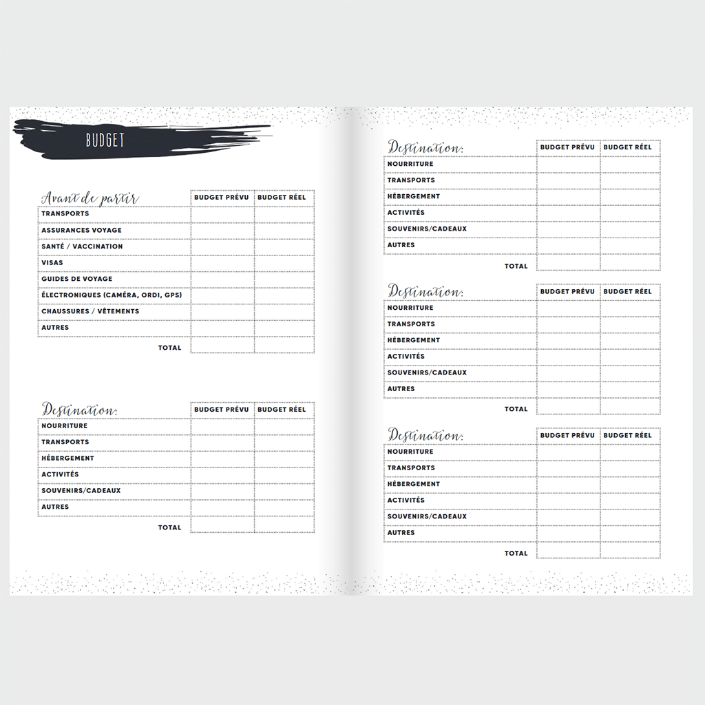 Carnet d’aventures voyages - un compagnon pour explorer le monde autrement, Aventura Edition, vue de face, ouvert, sur fond gris