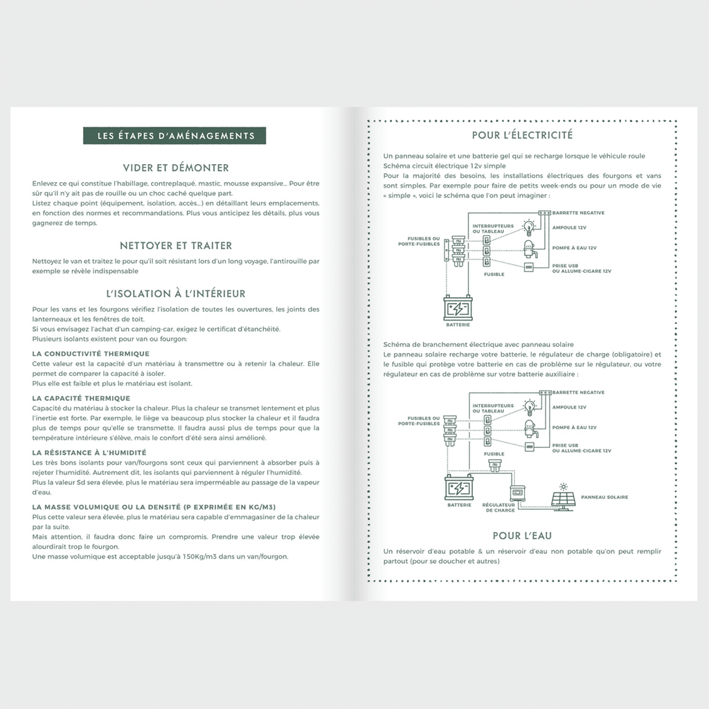Carnet de voyage van life - Votre guide pour l’aventure sur la route, Aventura Edition, vue de face, ouvert, sur fond gris