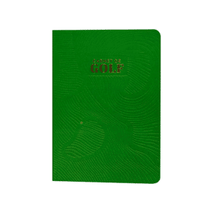 Carnet de golf - Le compagnon idéal pour vos souvenirs, Aventura Edition, vue de face sur fond blanc