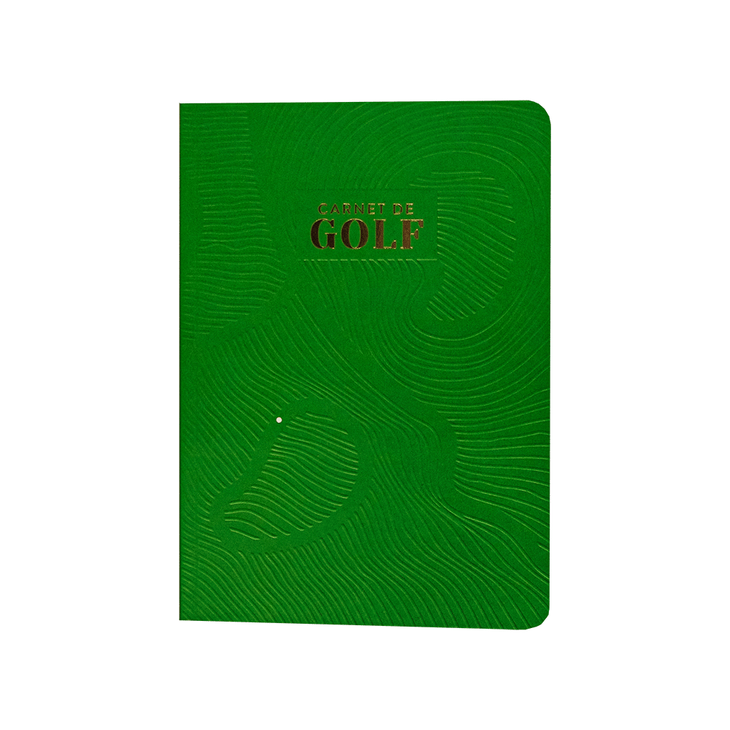 Carnet de golf - Le compagnon idéal pour vos souvenirs, Aventura Edition, vue de face sur fond blanc