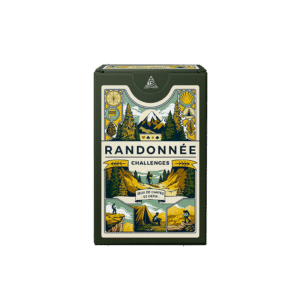 Jeu de Cartes Randonnée Challenges : Vivez l'Aventure à Chaque Étape, Aventura Edition, vue de face sur fond blanc