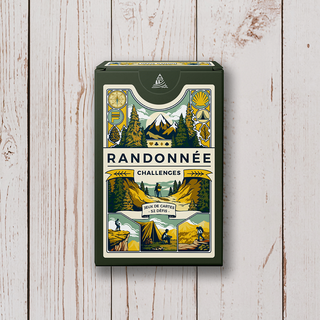 Jeu de Cartes Randonnée Challenges : Vivez l'Aventure à Chaque Étape, Aventura Edition, vue de face