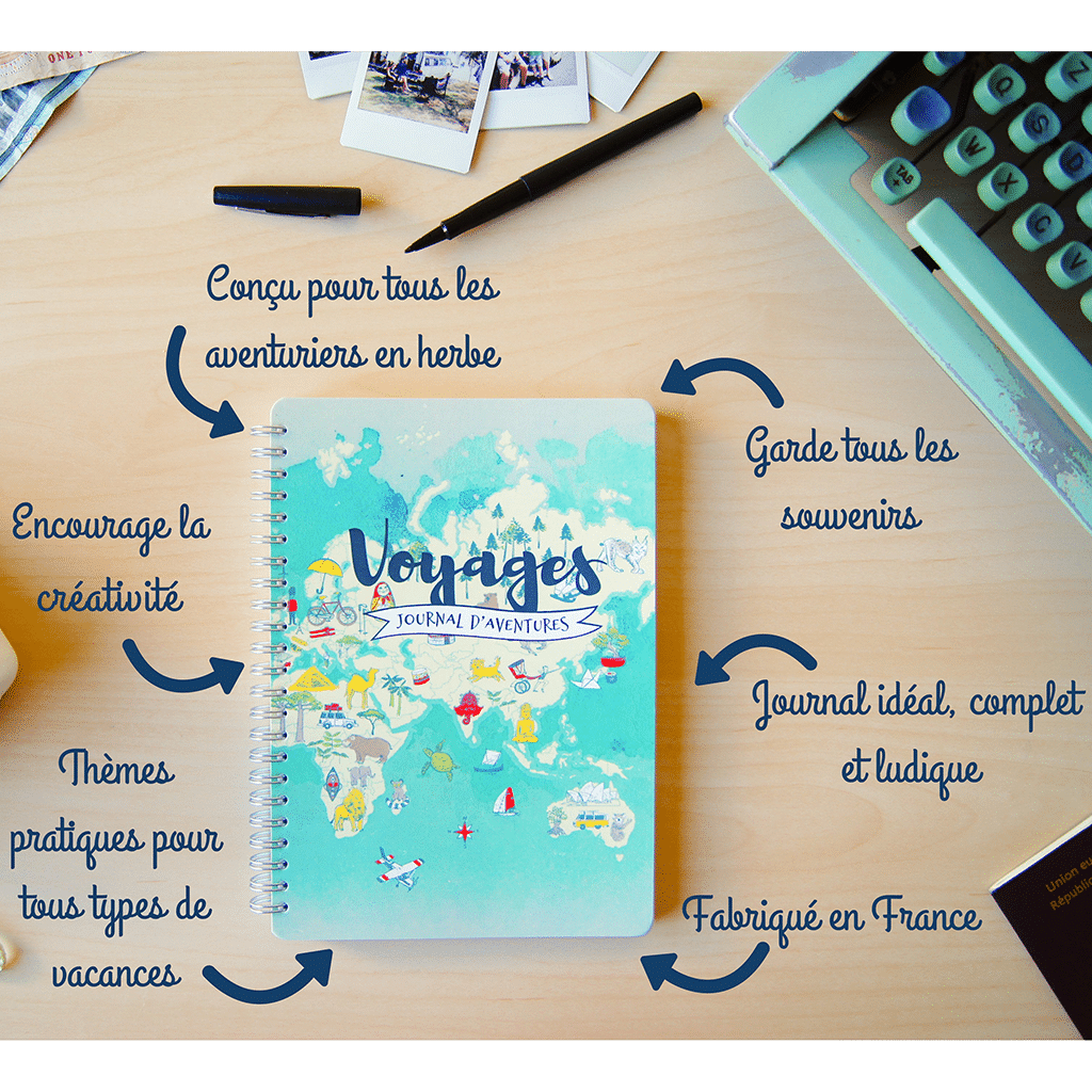 Journal d’aventures voyages pour enfant : Le compagnon idéal pour leurs découvertes, Aventura Edition, vue de face