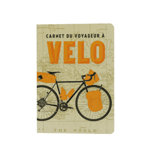 Carnet de Voyage à Vélo – Votre Compagnon d'Aventure, Aventura Edition, vue de face sur fond blanc