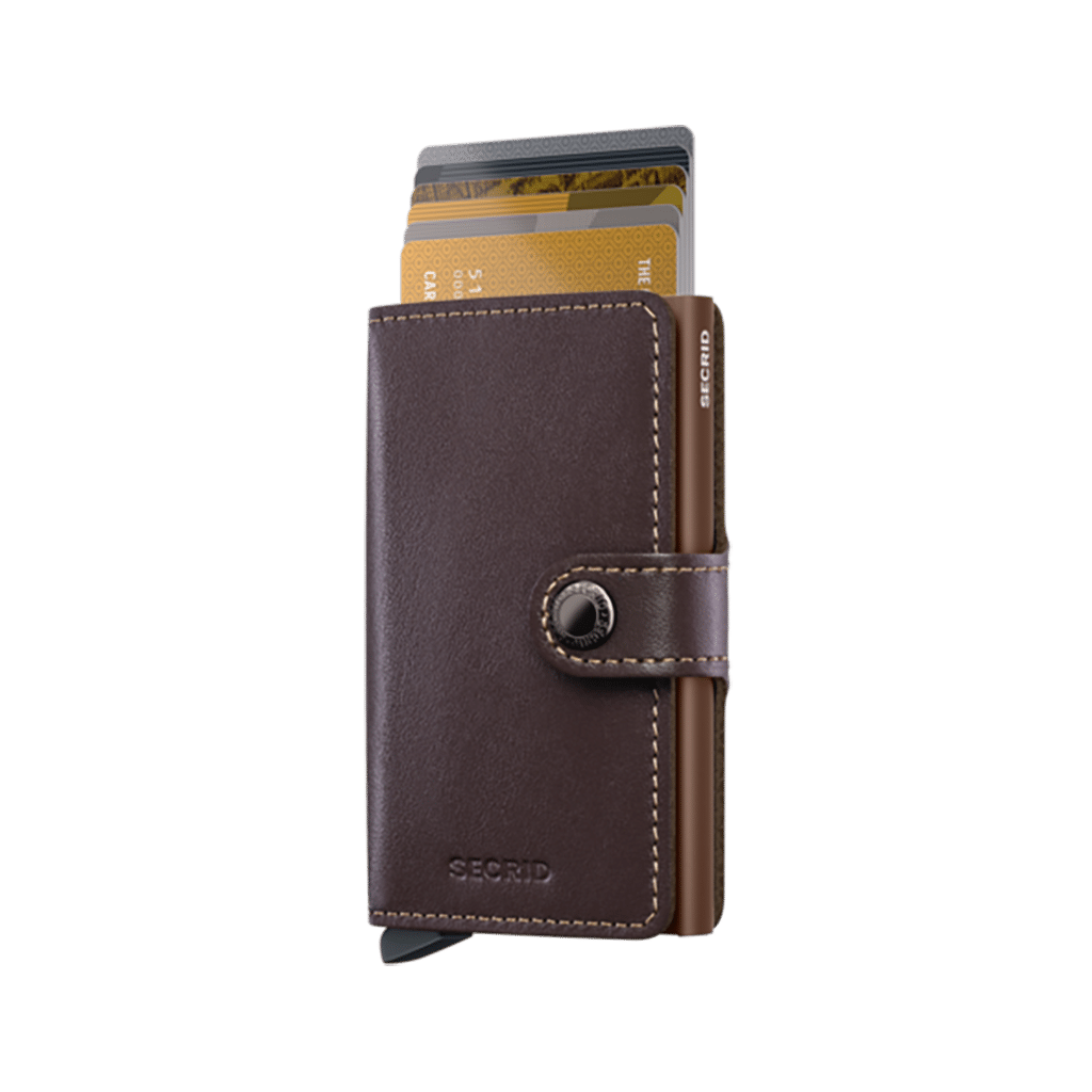 Miniwallet Original Chocolate : Élégance et Compacité, Secrid, vue de face sur fond blanc