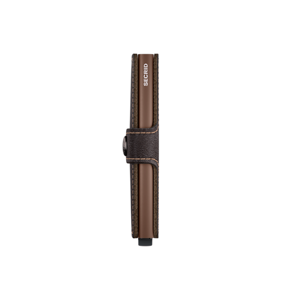 Miniwallet Original Chocolate : Élégance et Compacité, Secrid, vue de côté sur fond blanc