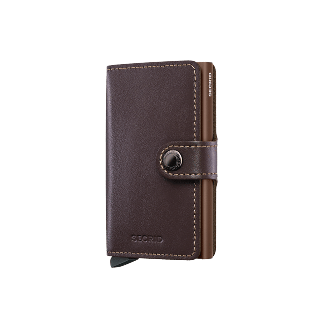 Miniwallet Original Chocolate : Élégance et Compacité, Secrid, vue de face sur fond blanc