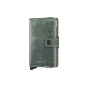 Miniwallet Vintage Sage : Élégance et Compacité, Secrid, vue de face sur fond blanc