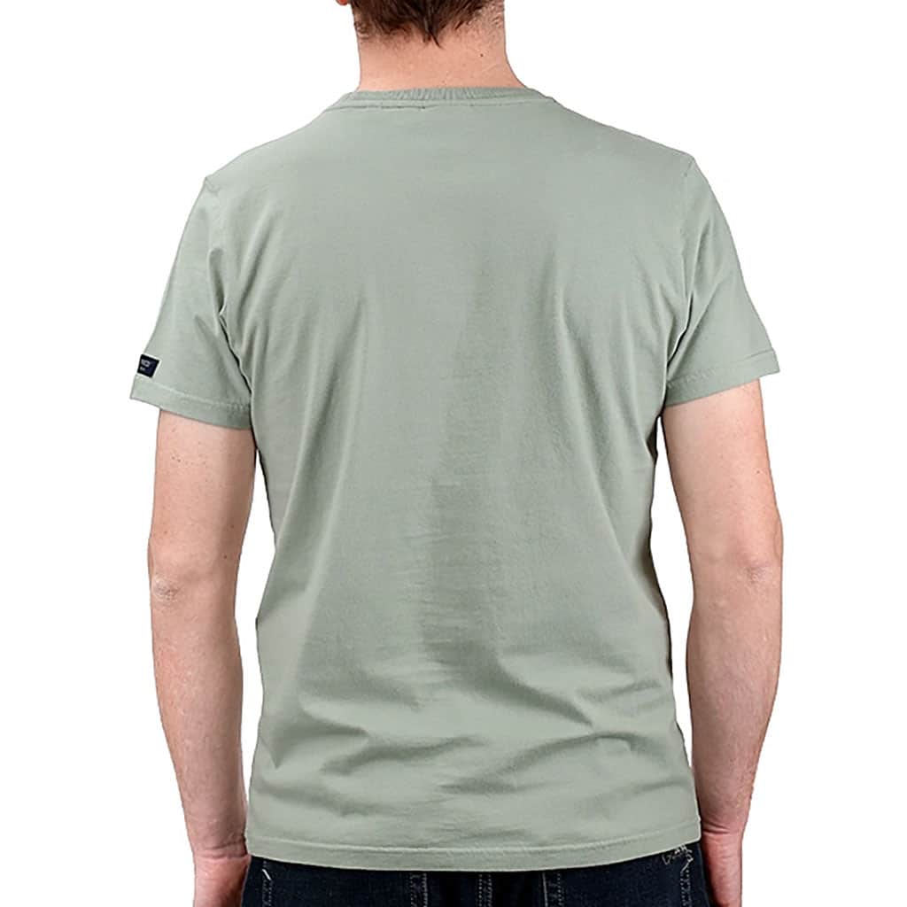 T-shirt Garde-Côte Olive : Élégance et confort au quotidien, Stered, vue de dos sur fond blanc