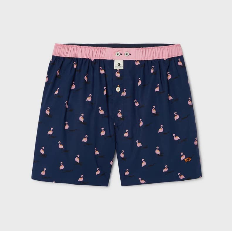 Caleçon 100% coton biologique Flamingo – Billybelt - Vu de face sur fond blanc