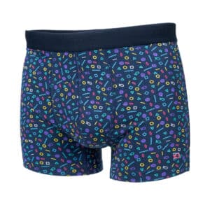 Boxer en coton biologique « Back to 80’s » – Billybelt - Vu de face sur fond blanc