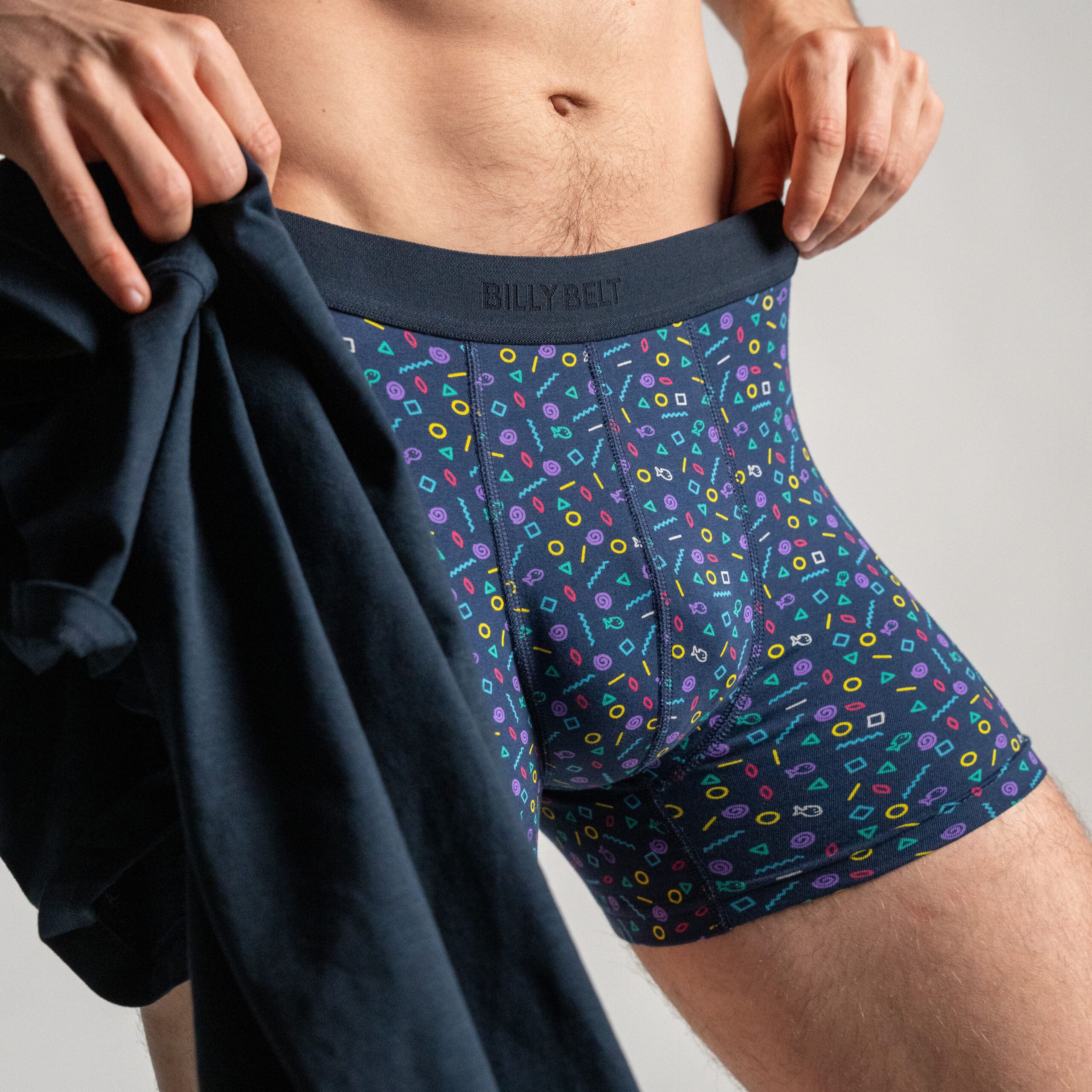Boxer en coton biologique « Back to 80’s » – Billybelt - Porté