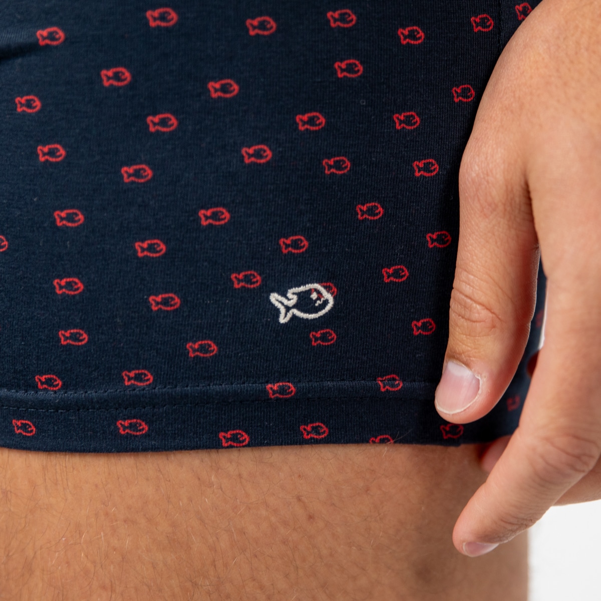 Boxer en coton biologique Billy Red – - Billybelt - Porté