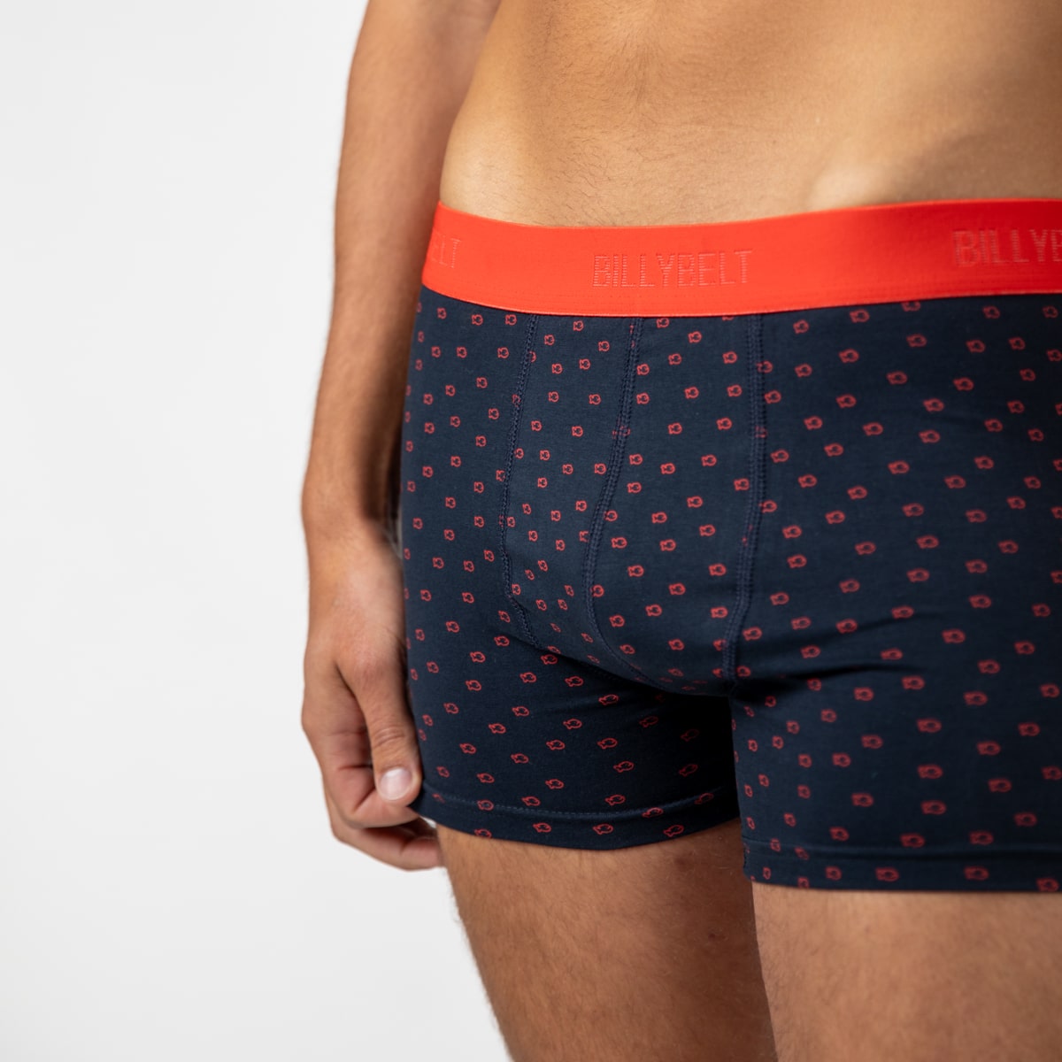 Boxer en coton biologique Billy Red – - Billybelt - Porté