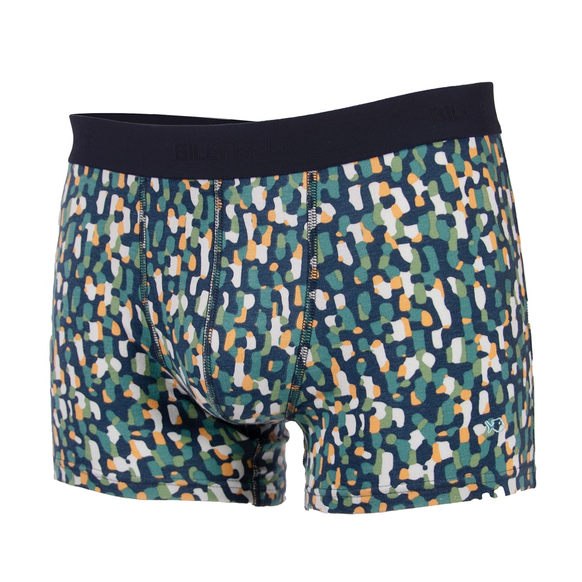 Boxer en coton biologique "Mirage" – Confort, style et écoresponsabilité - Billybelt - Vu de face sur fond blanc