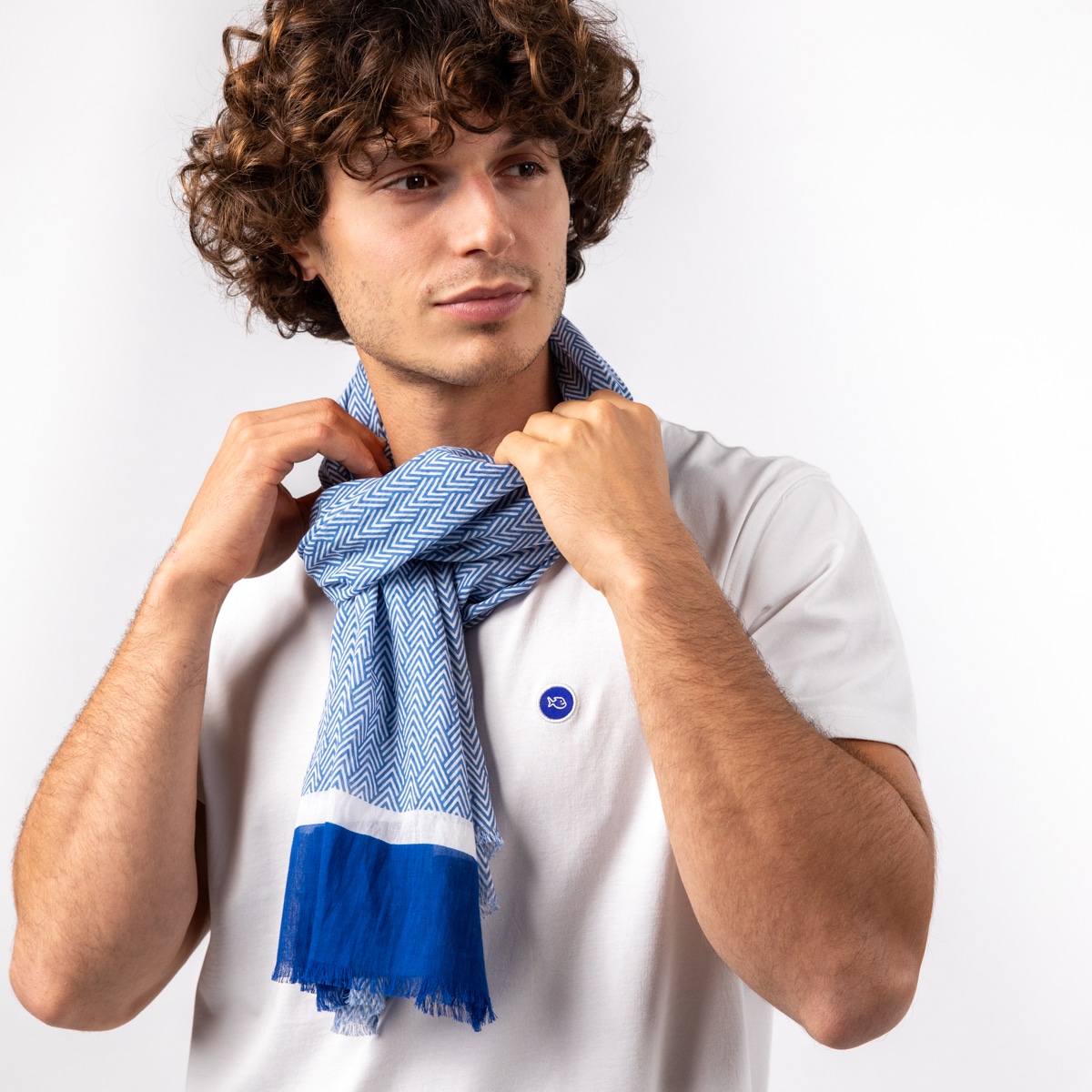 Foulard Biarritz - 100% coton biologique – Billybelt - Porté