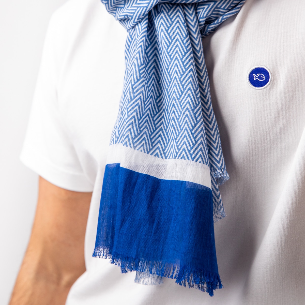 Foulard Biarritz - 100% coton biologique – Billybelt - Porté