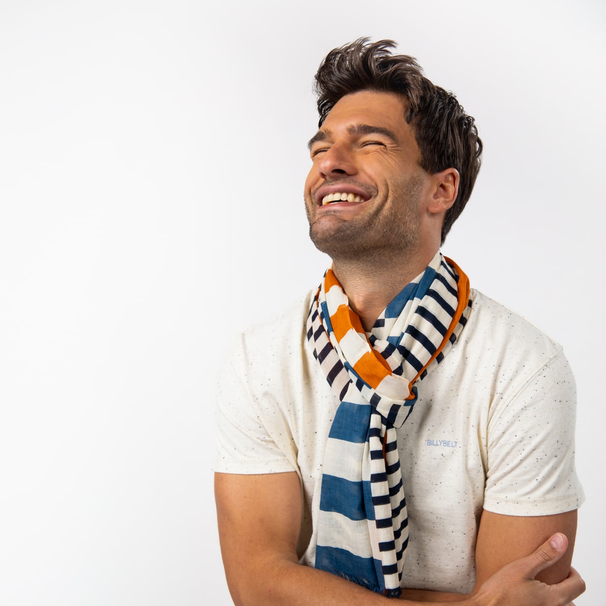Foulard Nice - 100% coton biologique – Billybelt - Porté