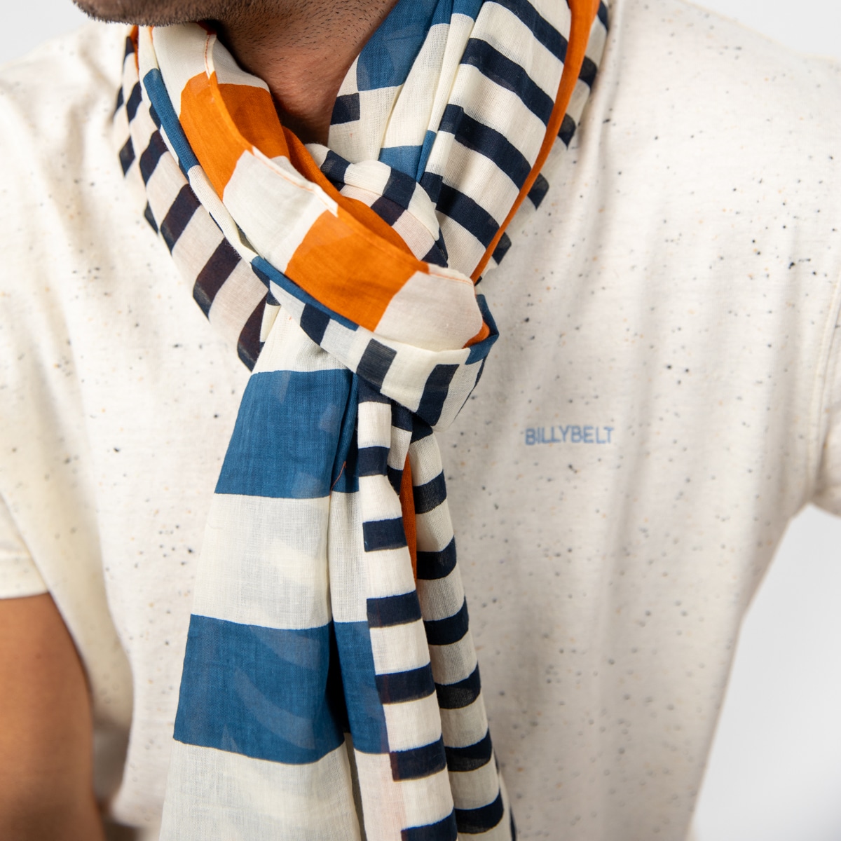 Foulard Nice - 100% coton biologique – Billybelt - Porté