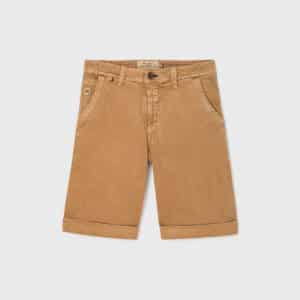 Short en 100% coton biologique First Horizon – Beige – Billybelt - Vu de face sur fond blanc