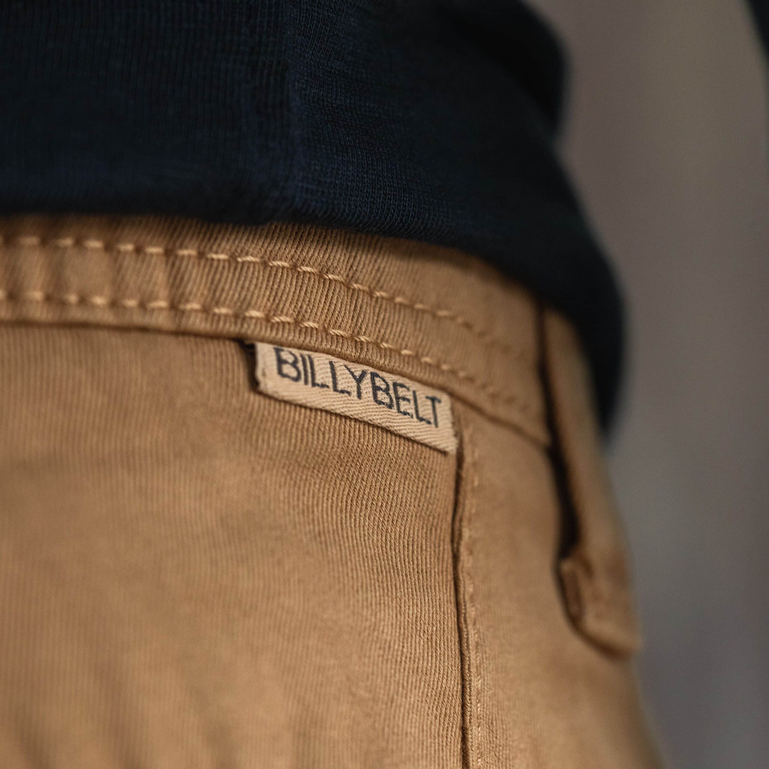 Short en 100% coton biologique First Horizon – Beige – Billybelt - Porté