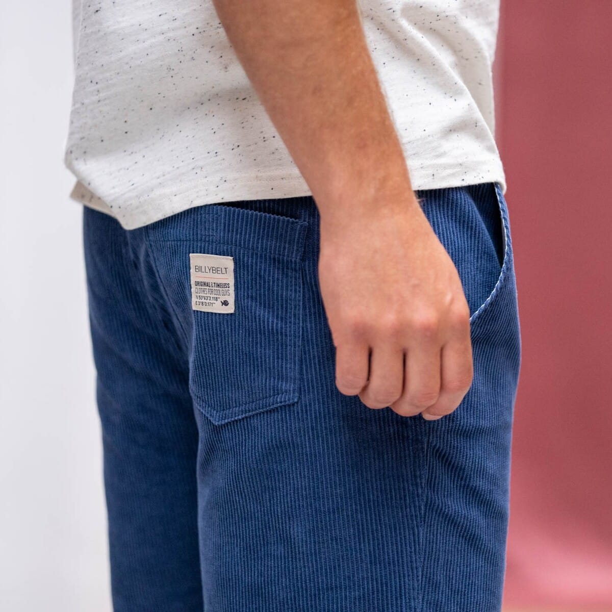 Short en velours Beach Horizon - Bleu marine - Billybelt - Porté