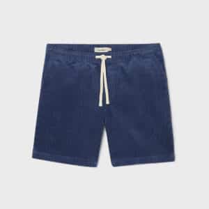 Short en velours Beach Horizon - Bleu marine - Billybelt - Vu de face sur fond blanc