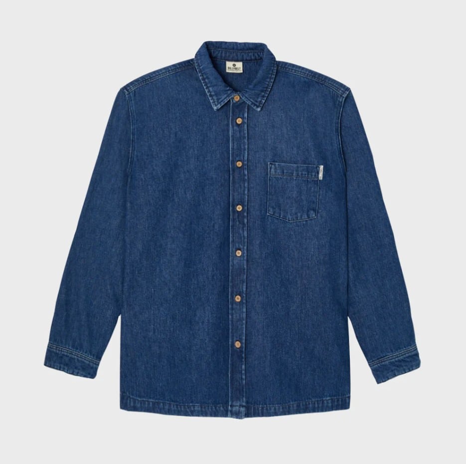 Surchemise en Denim Jean Foncé – Billybelt - Vue de face sur fond blanc