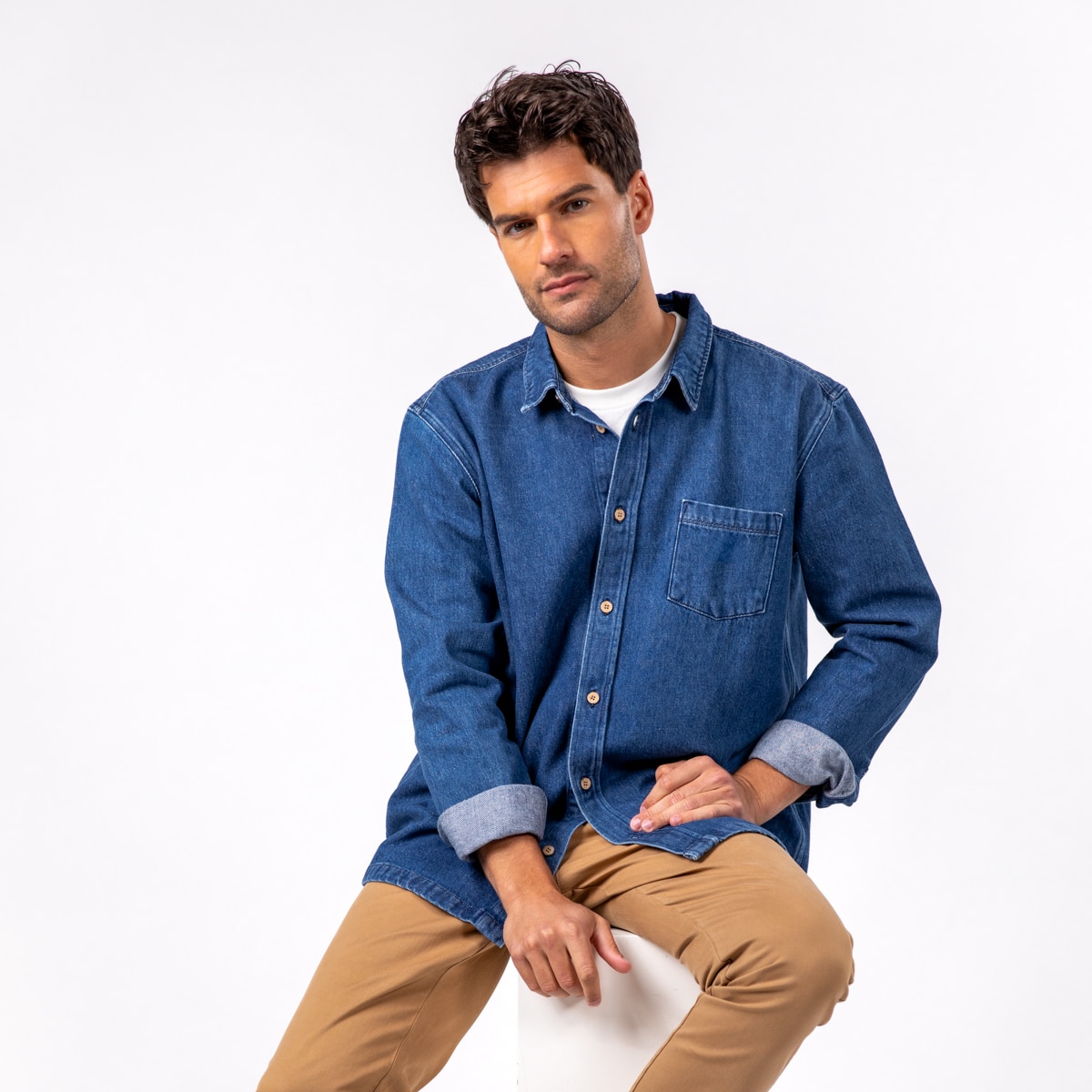 Surchemise en Denim Jean Foncé – Billybelt - Portée