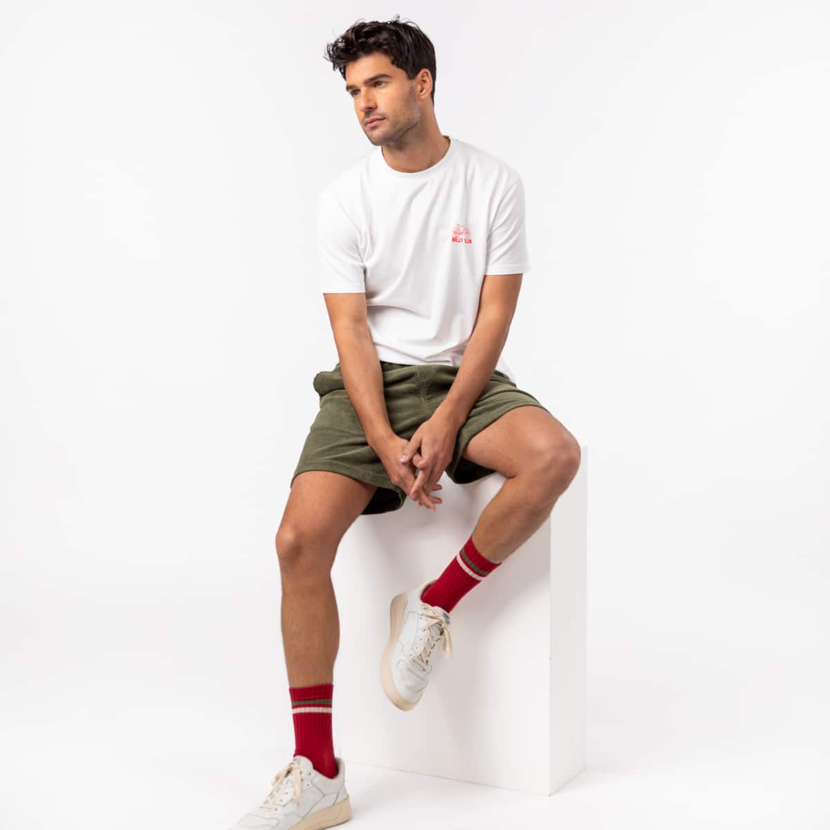 T-shirt 100 % coton biologique Billyclub – Blanc – Billybelt - Porté