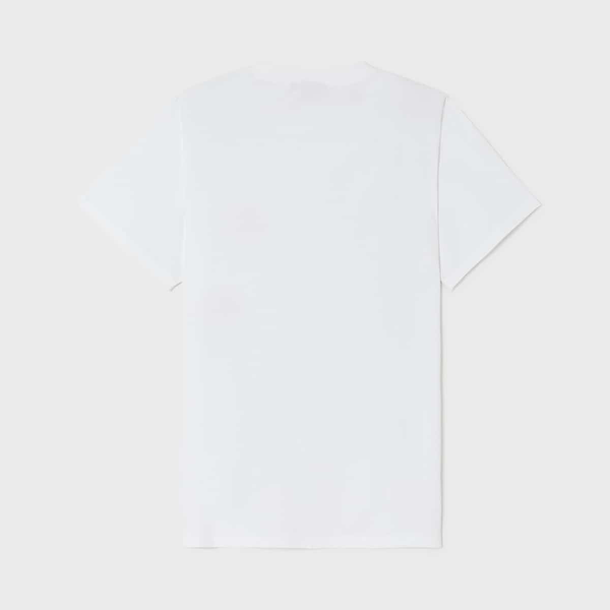 T-shirt 100 % coton biologique Billyclub – Blanc – Billybelt - Vu de dos sur fond blanc