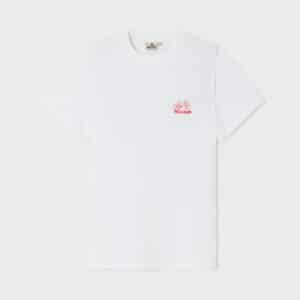 T-shirt 100 % coton biologique Billyclub – Blanc – Billybelt - Vu de face sur fond blanc