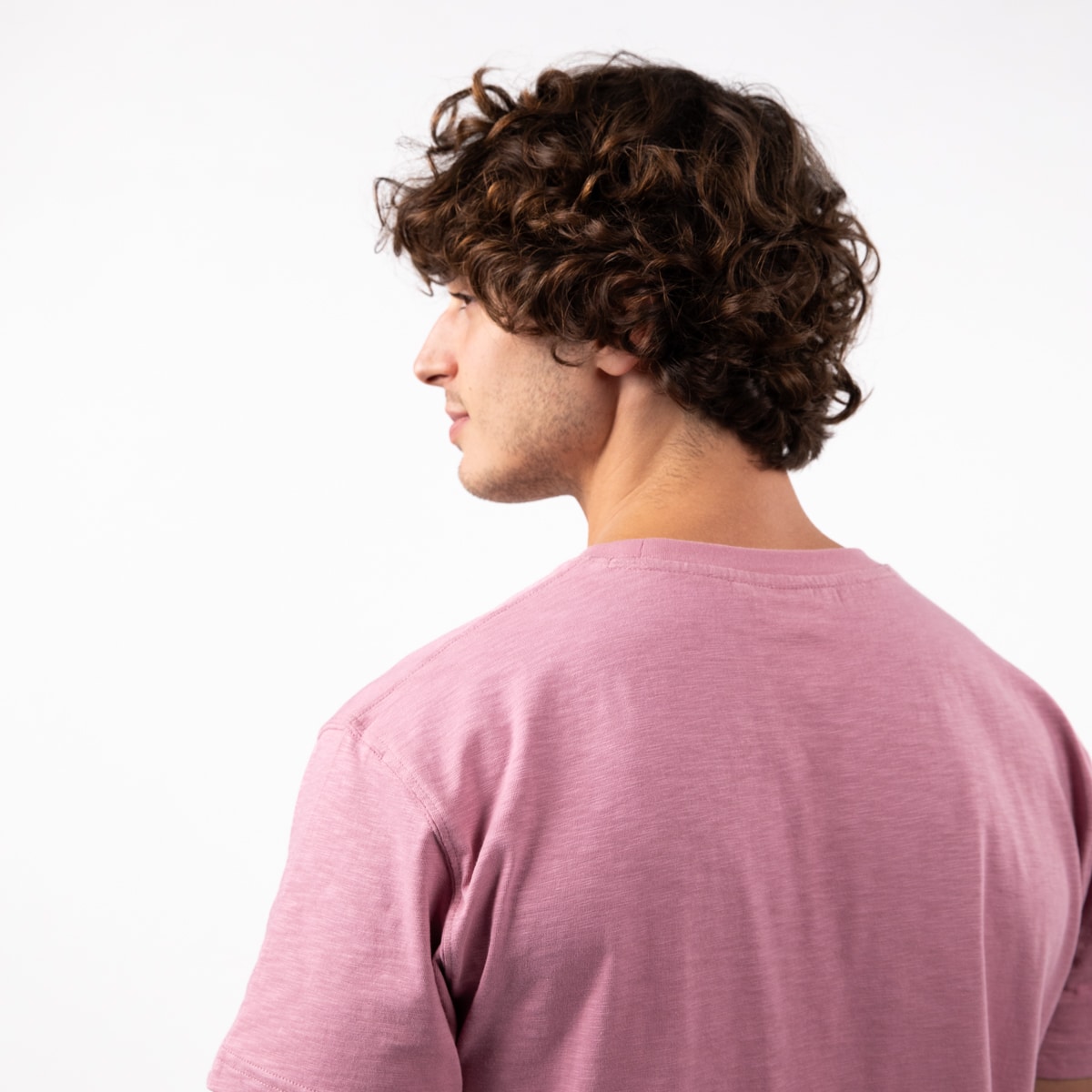 T-shirt 100% coton biologique Surfeur - Rose – Billybelt - Porté
