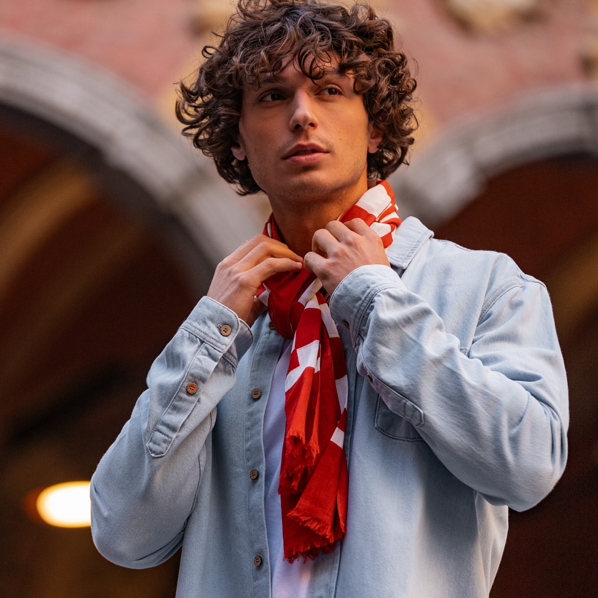 Foulard Milano - 100% coton biologique – Billybelt - Porté
