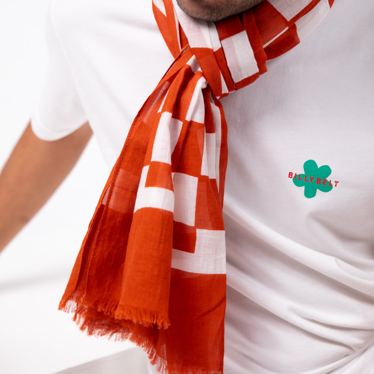 Foulard Milano - 100% coton biologique – Billybelt - Porté