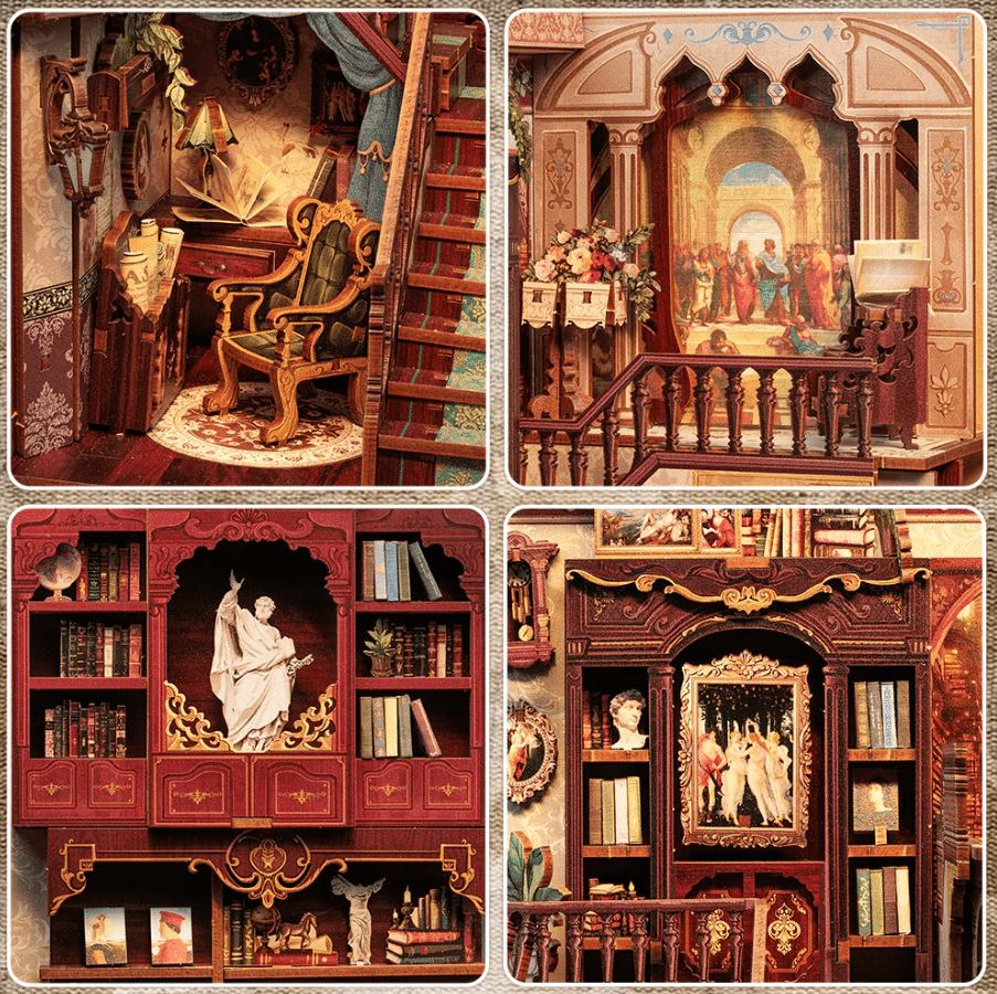 Book Nook Kit – Library of Wisdom – CuteBee - Ambiance