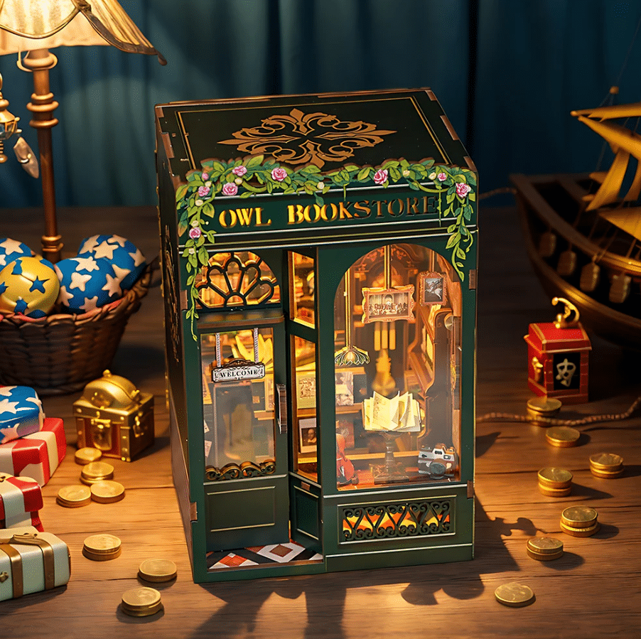 Book Nook Kit – Owl Bookstore – CuteBee - Vue de face