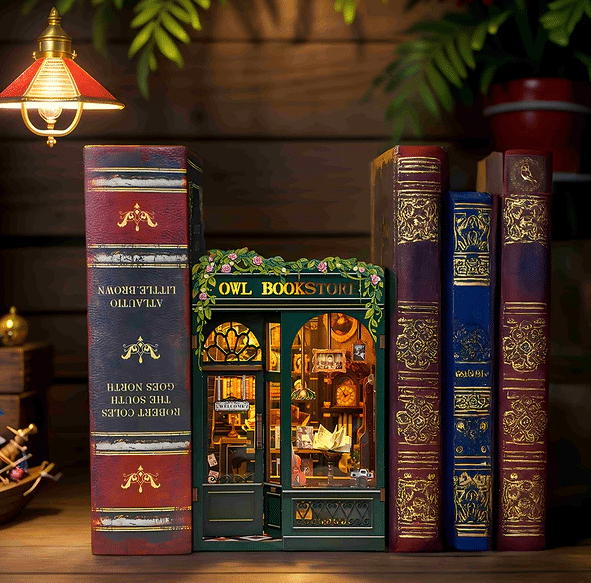 Book Nook Kit – Owl Bookstore – CuteBee - Vue de face