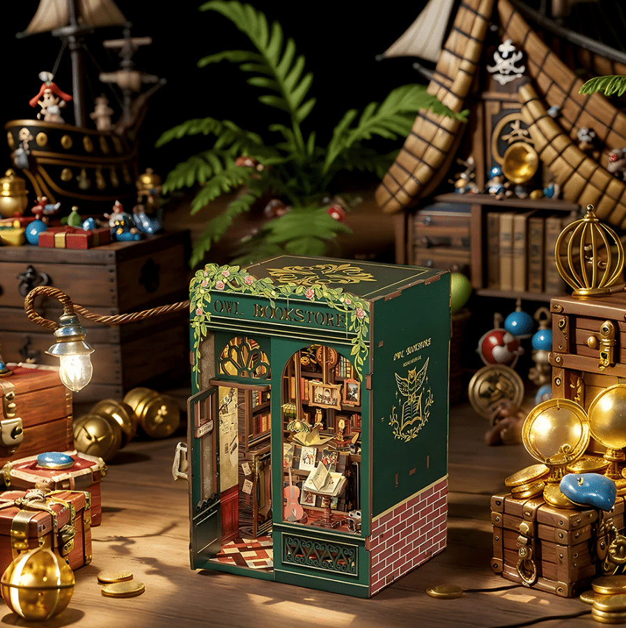 Book Nook Kit – Owl Bookstore – CuteBee - Vue de côté