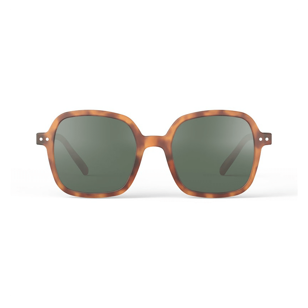 Lunettes de soleil #OFFICE - Havane, Izipizi, vues de face sur fond blanc