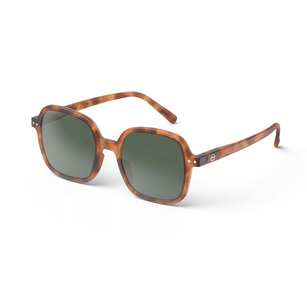 Lunettes de soleil #OFFICE - Havane, Izipizi, vues de côté sur fond blanc