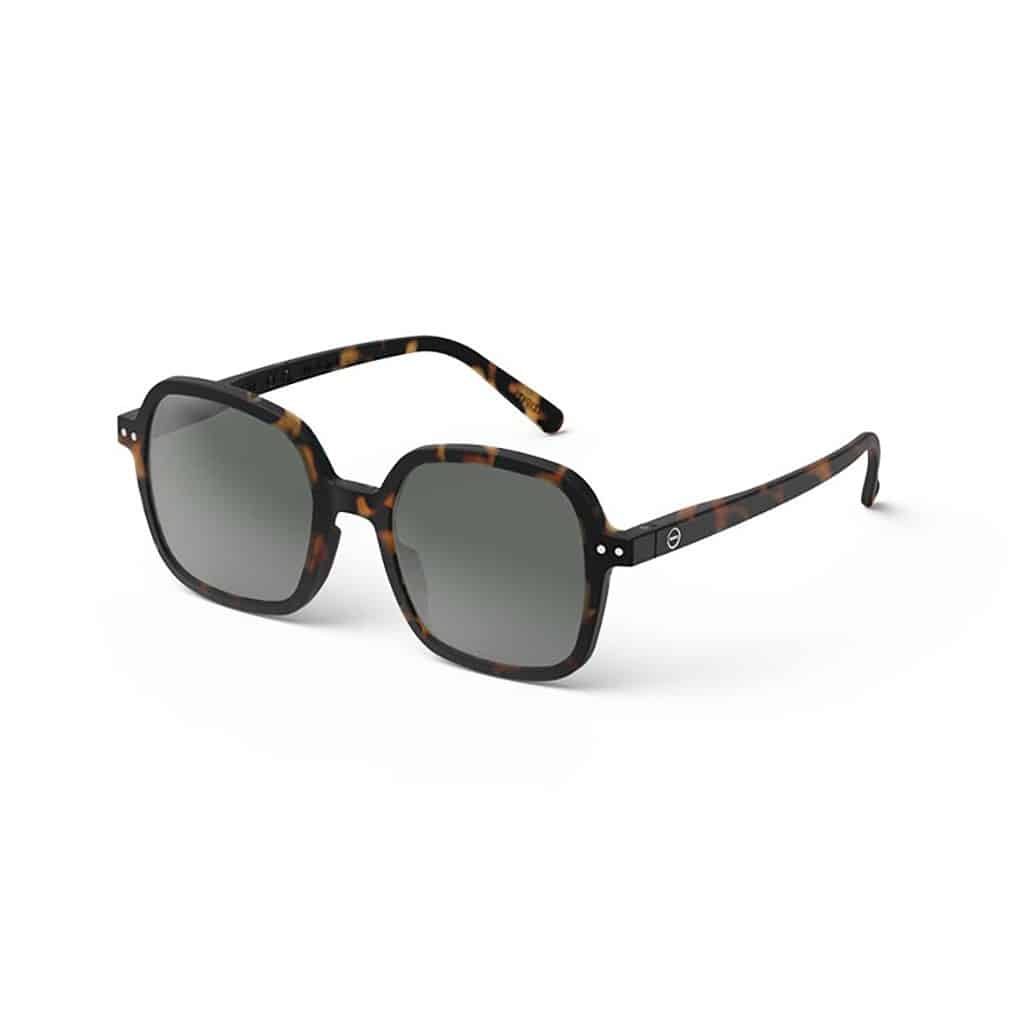 Lunettes de soleil #OFFICE - Tortoise, Izipizi, vues de côté sur fond blanc