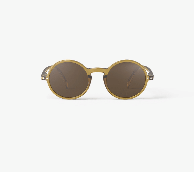Lunettes de soleil #G - Golden Green – Izipizi - Vues de face sur fond blanc