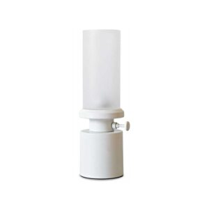Lampe sans fil rechargeable Patrick – Blanche - Vue de face sur fond blanc