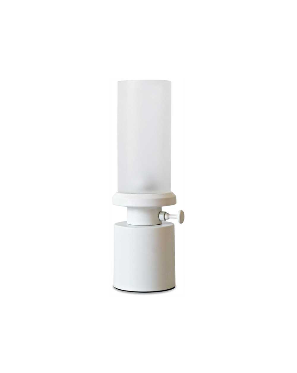 Lampe sans fil rechargeable Patrick – Blanche - Vue de face sur fond blanc