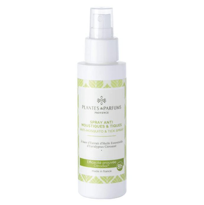 Solution spray anti-moustiques 75 ml – Plantes & Parfums - Vue de face sur fond blanc