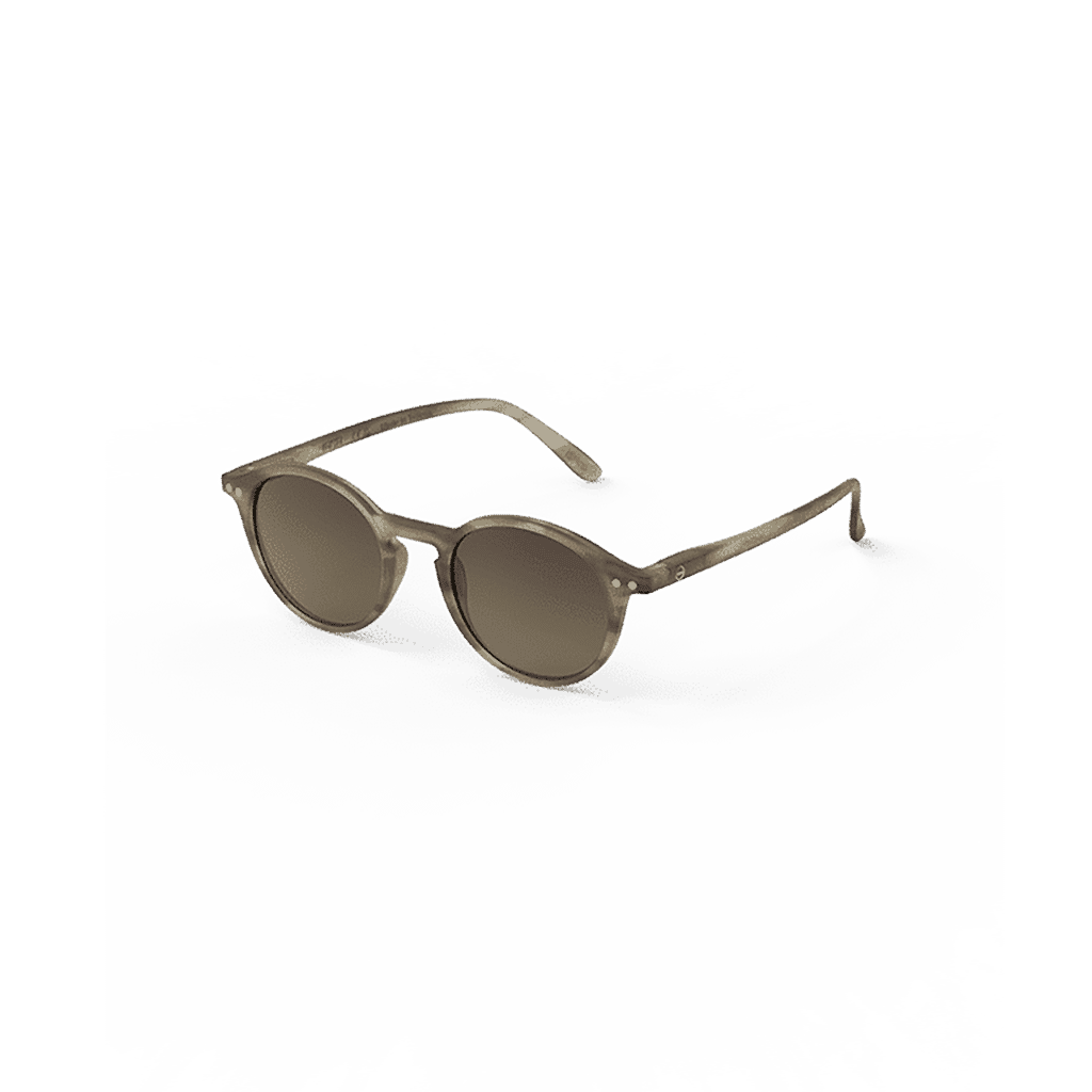 Lunettes de soleil #D - Smoky brown, Izipizi, vues de côté sur fond blanc