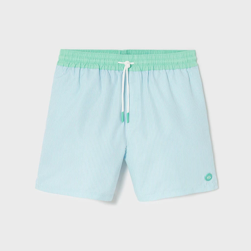 Short de bain en polyester recyclé - Azur, Billybelt, vu de face sur fond blanc