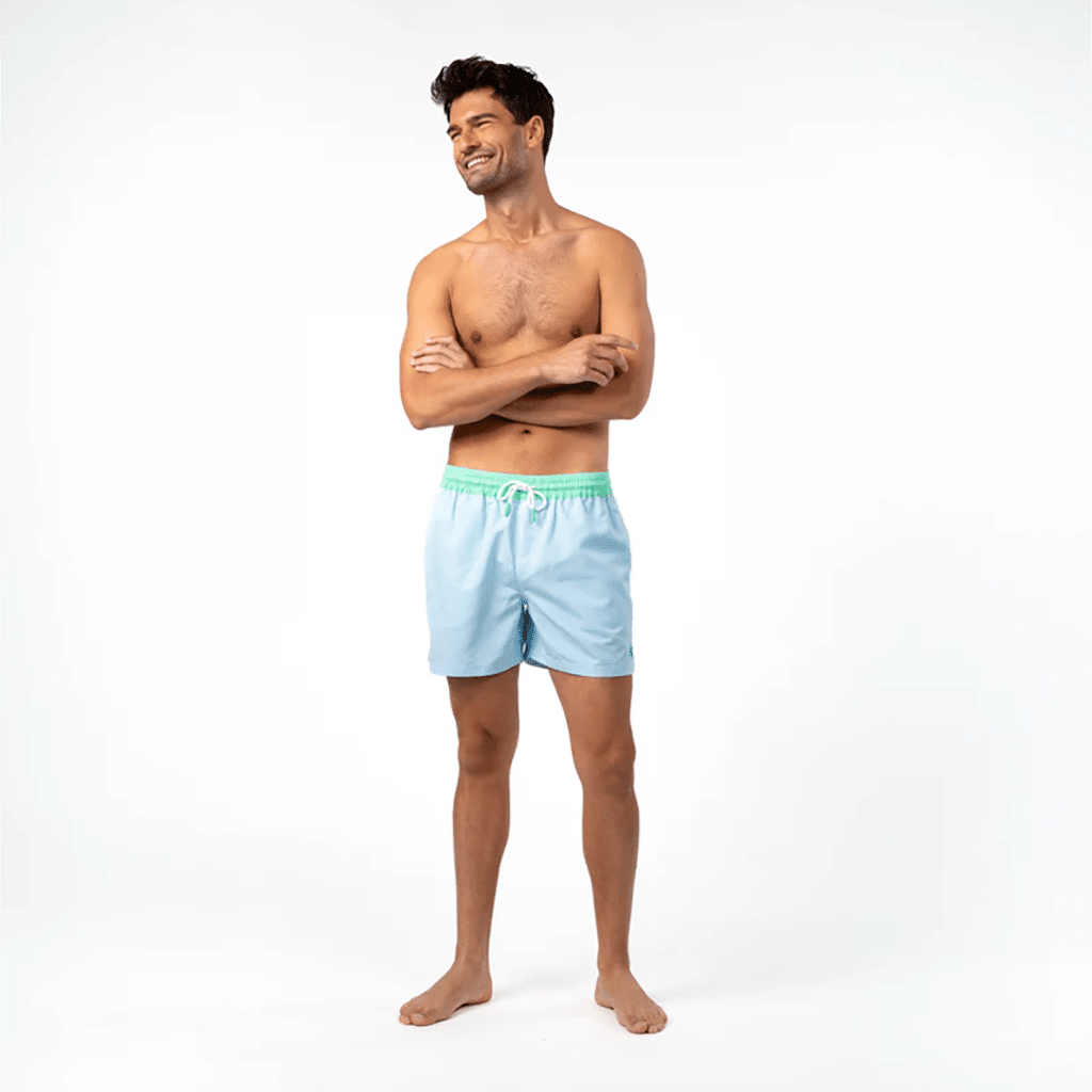 Short de bain en polyester recyclé - Azur, Billybelt, porté