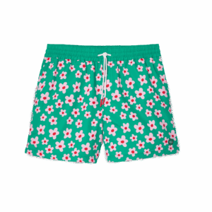 Short de bain en polyester recyclé - Blooming Beach, Billybelt, vue de face sur fond blanc